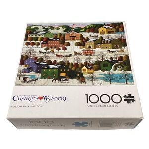 Charles Wysocki Blossom River Junction 1000 Pc Buffalo Games Jigsaw‎ Puzzle EUC